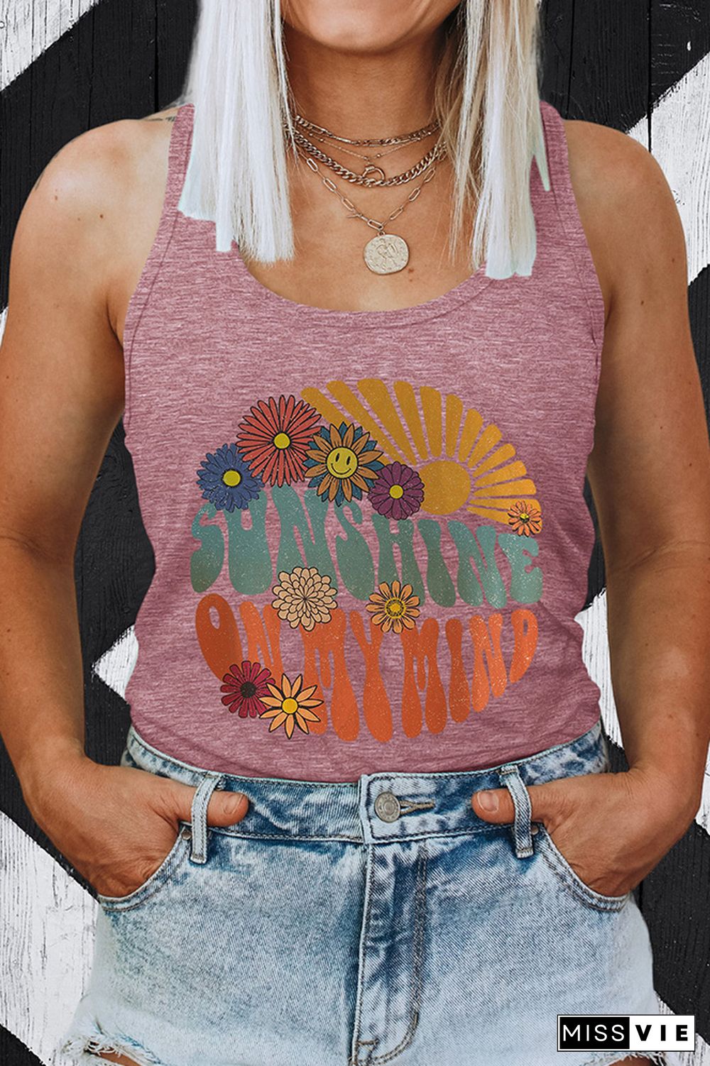 Vintage Sunshine Graphic Tank Top