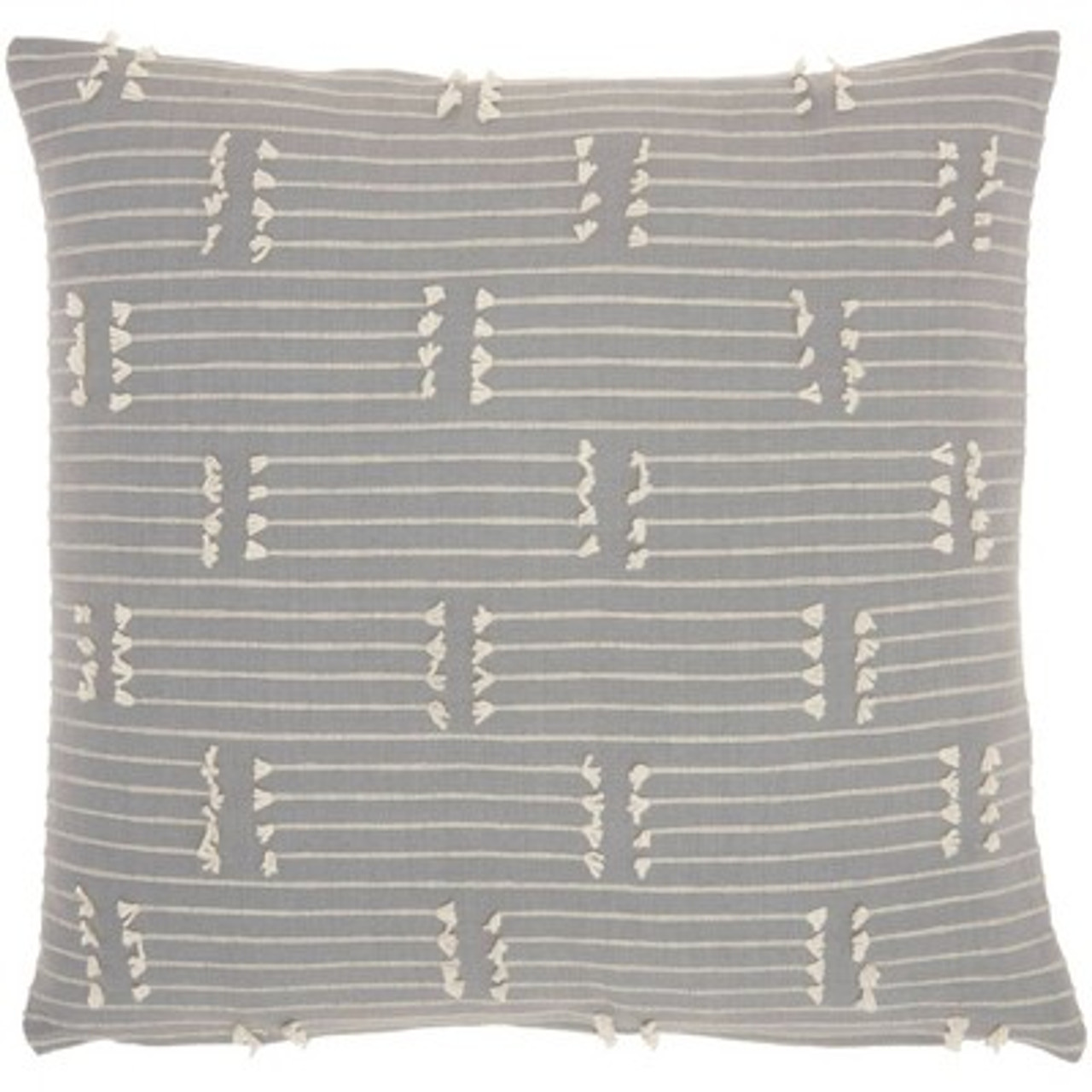 18x18 Broken Striped Square Throw Pillow Gray - Kathy Ireland Home