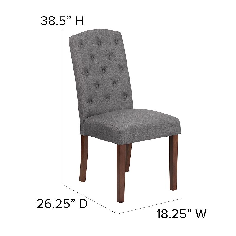 Flash Furniture Hercules Grove Park Tufted Parsons Dining Chair