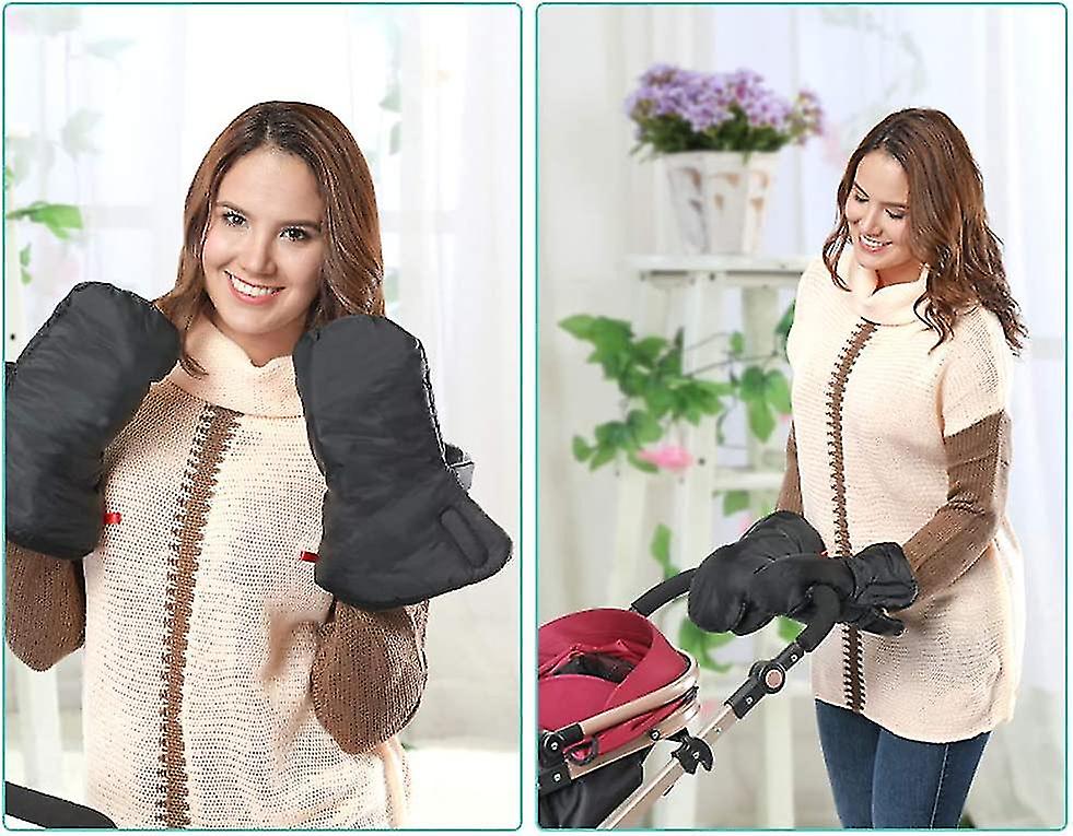 1 Pair Pram Hand Muff Baby Pushchair Warm Stroller Hand Gloves With 1 Pair Pram