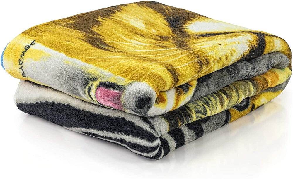 African Safari Animals Selfie Fleece Throw Blanket