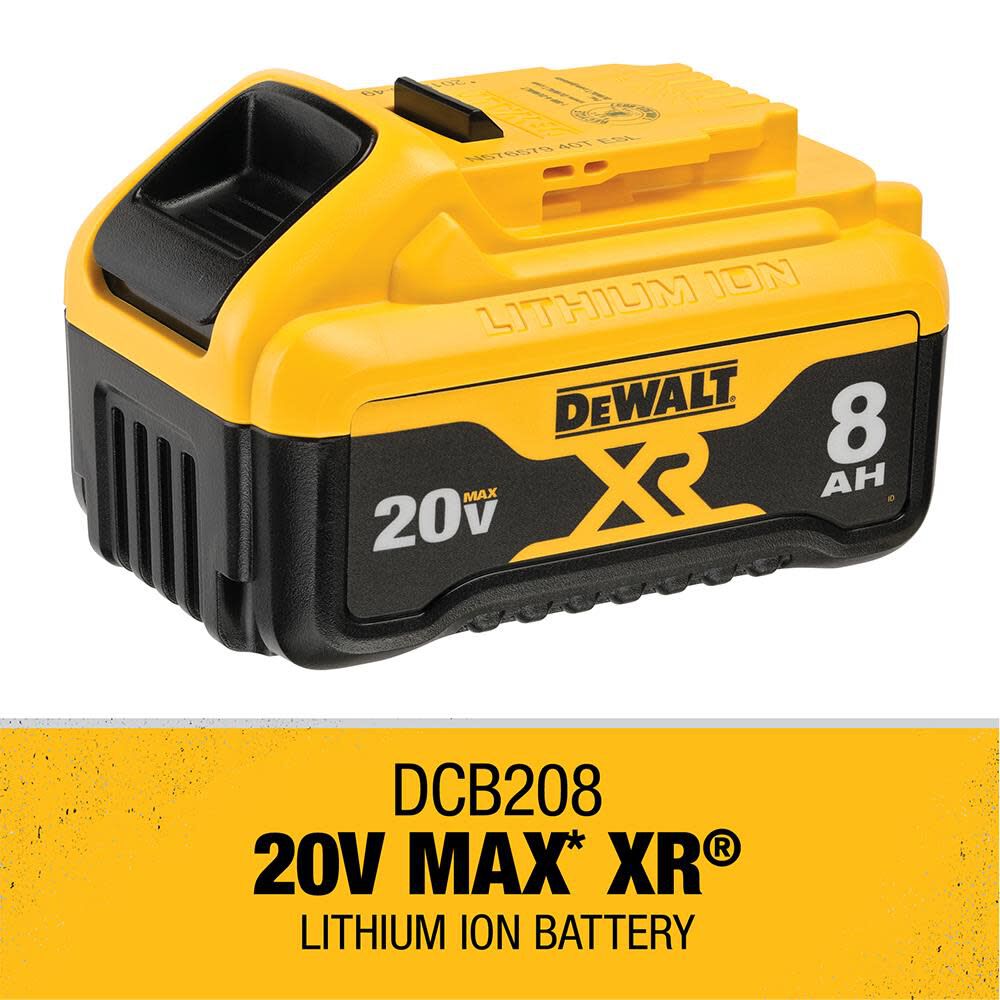 DW 20V MAX XR 8Ah Lithium Battery DCB208 from DW