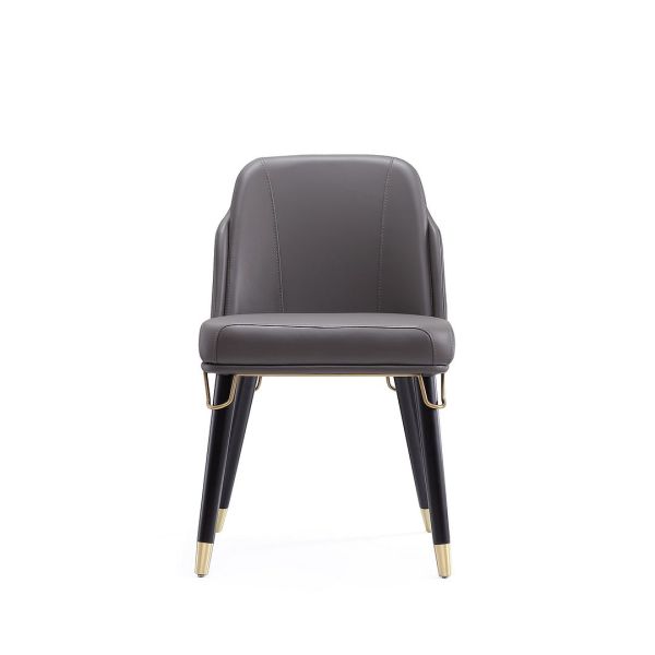 Estelle Dining Chair in Pebble and Black (Set of 2)