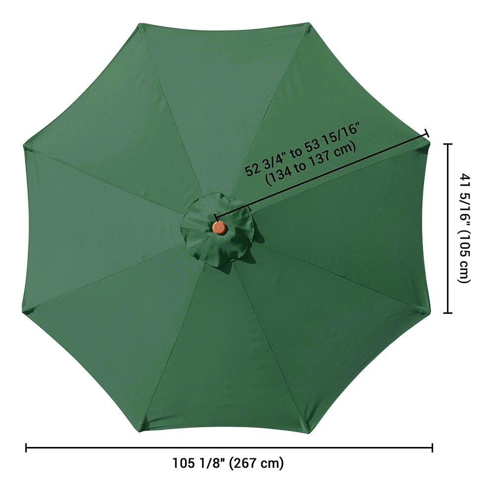 Yescom 9' 8-Rib Outdoor Market Umbrella Replacement Canopy