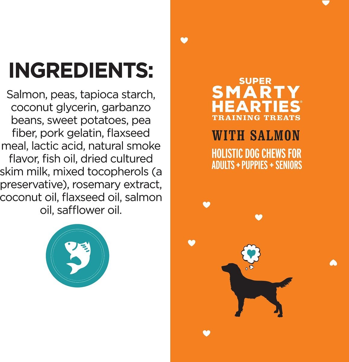 I and Love and You Super Smarty Hearties Grain-Free Salmon Dog Treats