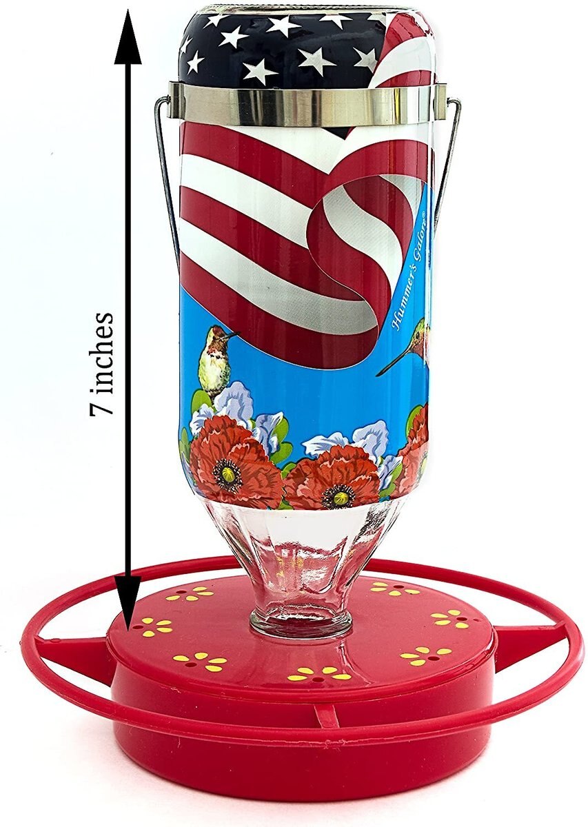 Hummer's Galore All American Flag Design Hummingbird Feeder