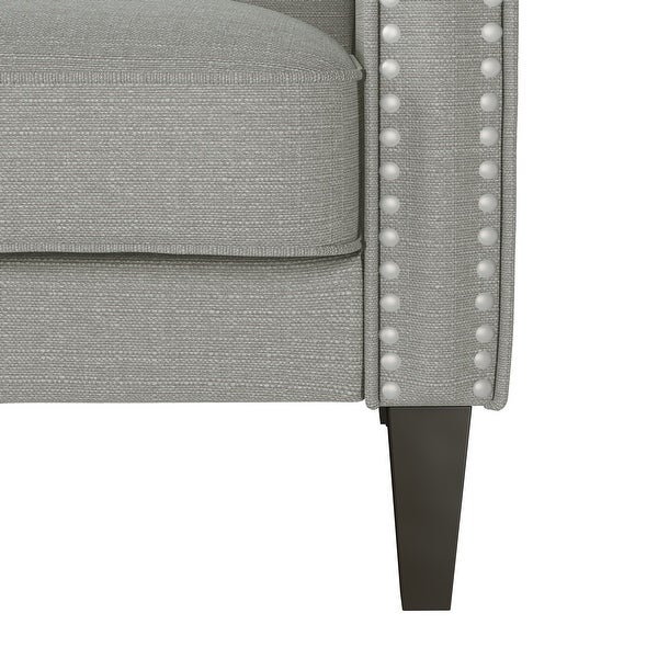 Copper Grove Herve Dove Grey Linen Arm Chair