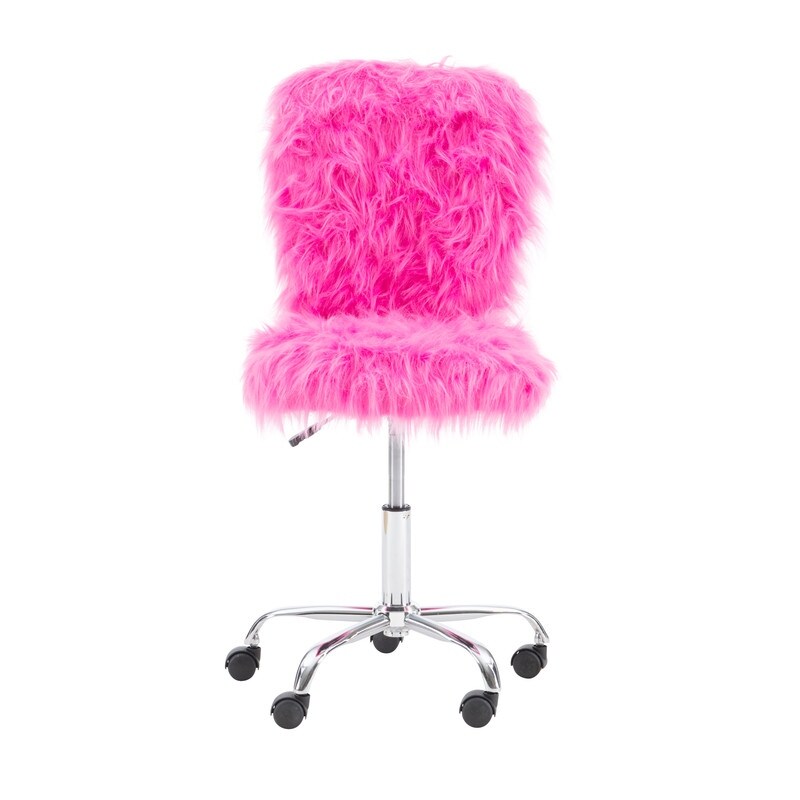 Clara Faux Fur Armless Office Chair