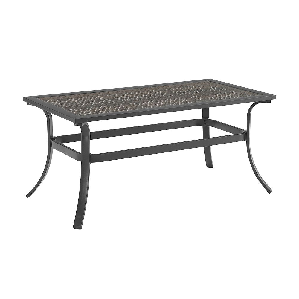 Crosley Dahlia Outdoor Metal and Wicker Coffee Table