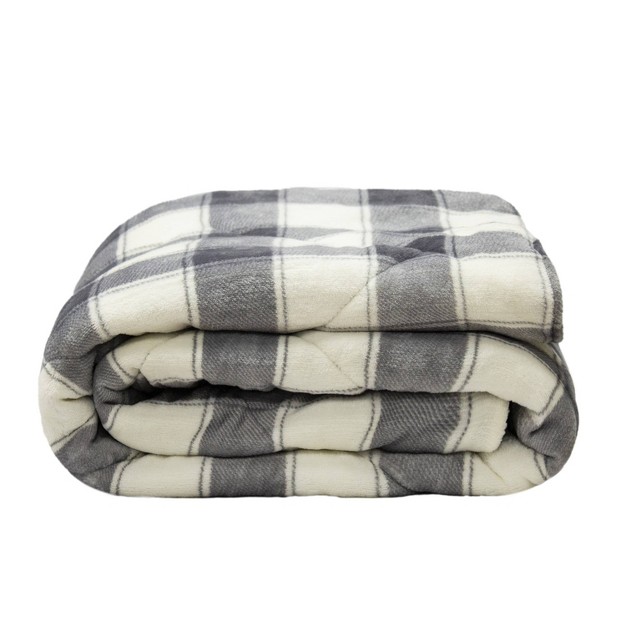 Printed Velvet Reversible Throw Blanket Mantolok