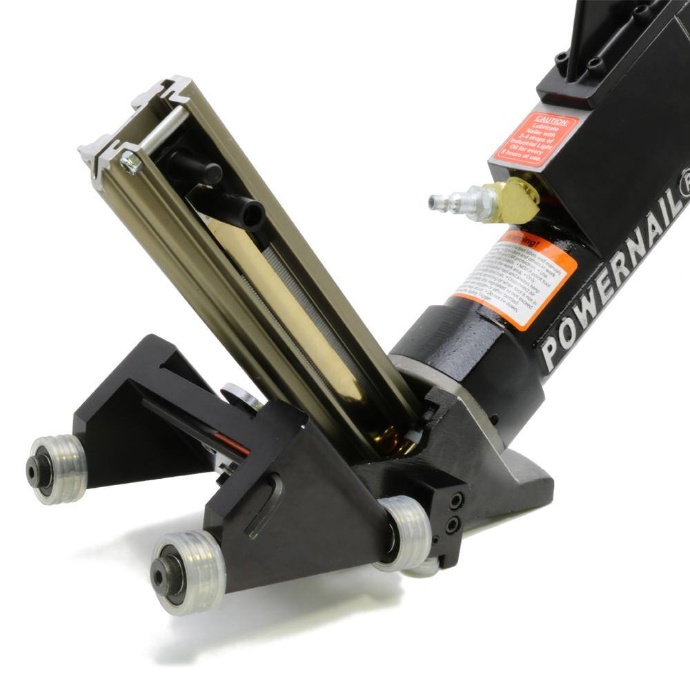 POWERNAIL 16-Gauge Flex Power Roller Pneumatic Hardwood Flooring Cleat Nailer 445FLEXPRW