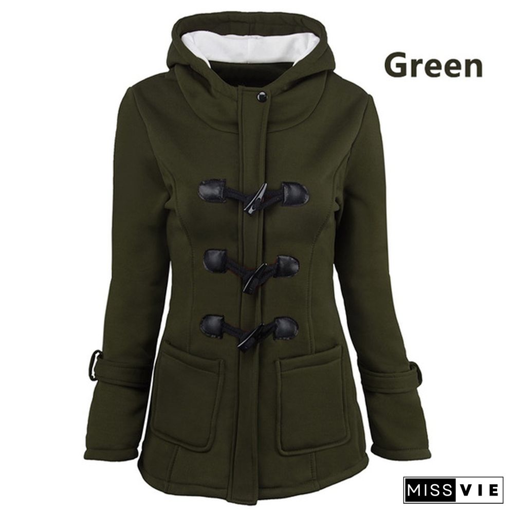 Women Winter Coat Casual Jacket Warm Outwear Wool Parka  Size S-6XL