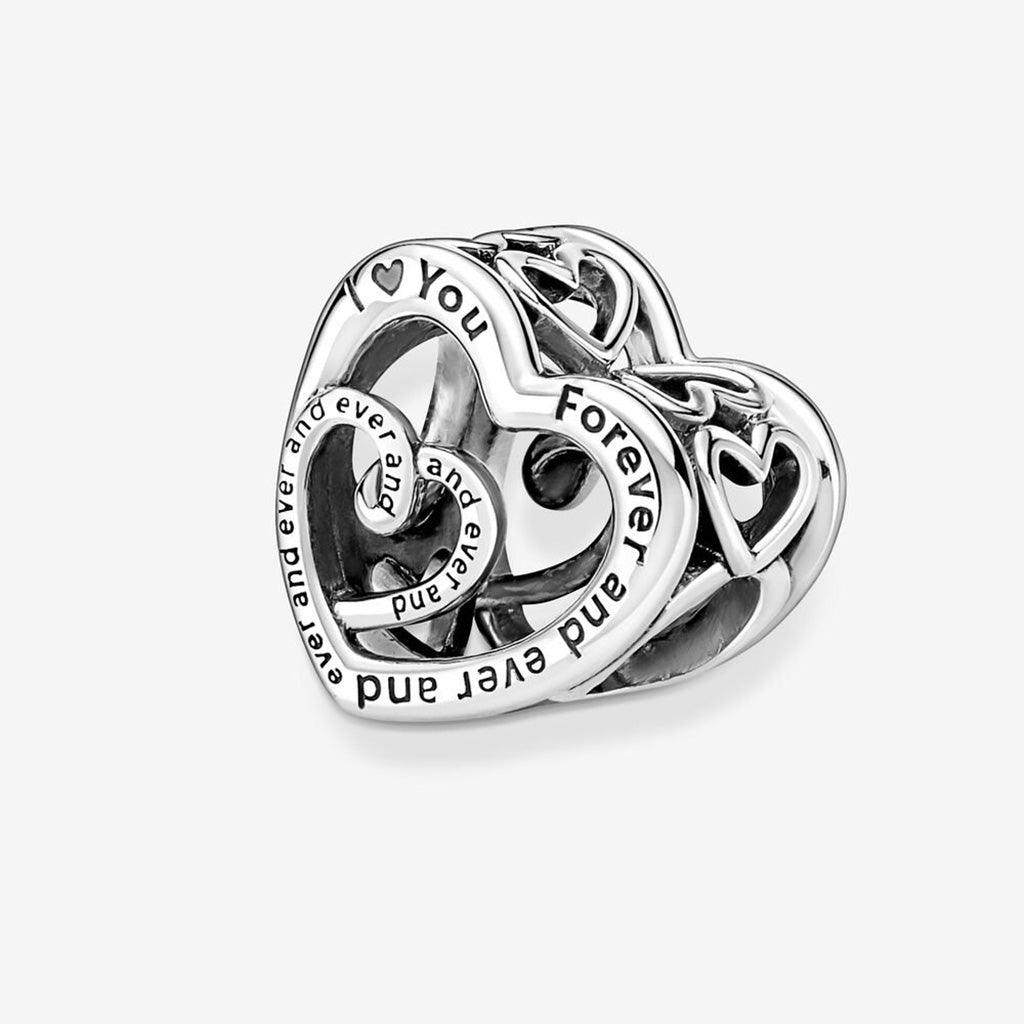 PANDORA  Entwined Infinite Hearts Charm