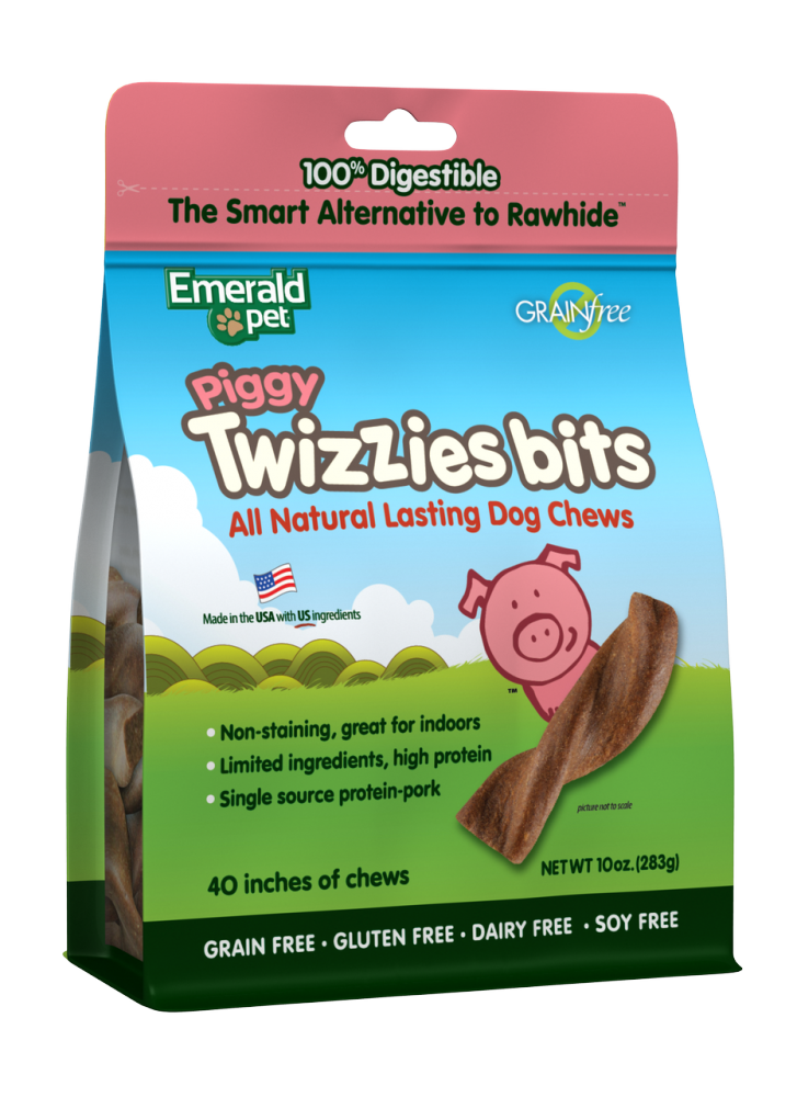 Emerald Pet Grain Free Piggy Twizzies Bits Dog Treats