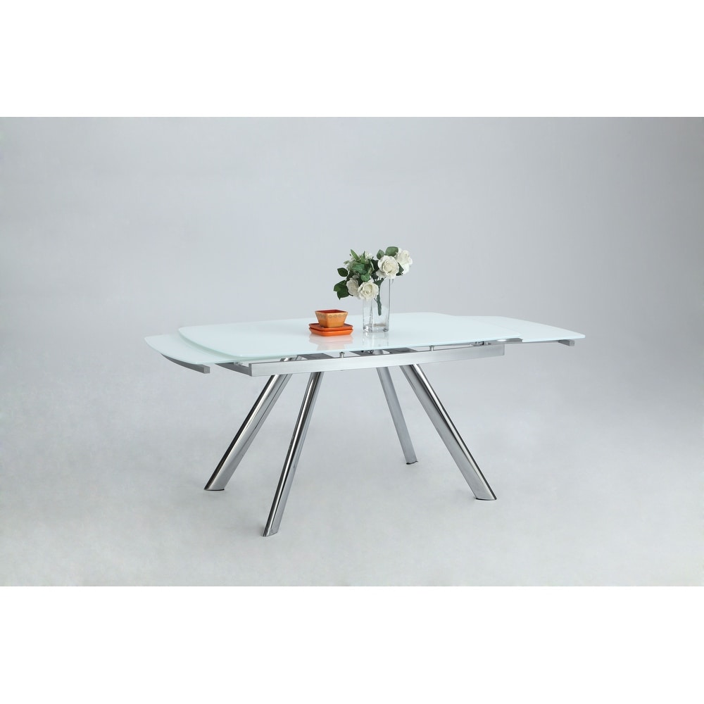 Somette Alisha Dining Table with Starphire Glass Finish