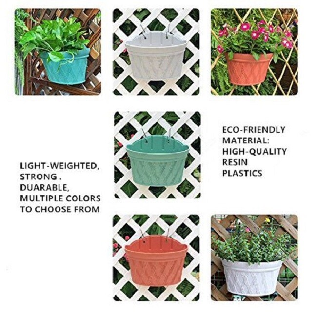 Agfabric Plastic Hanging Garden Plant Pot  12x6.9x8.6\