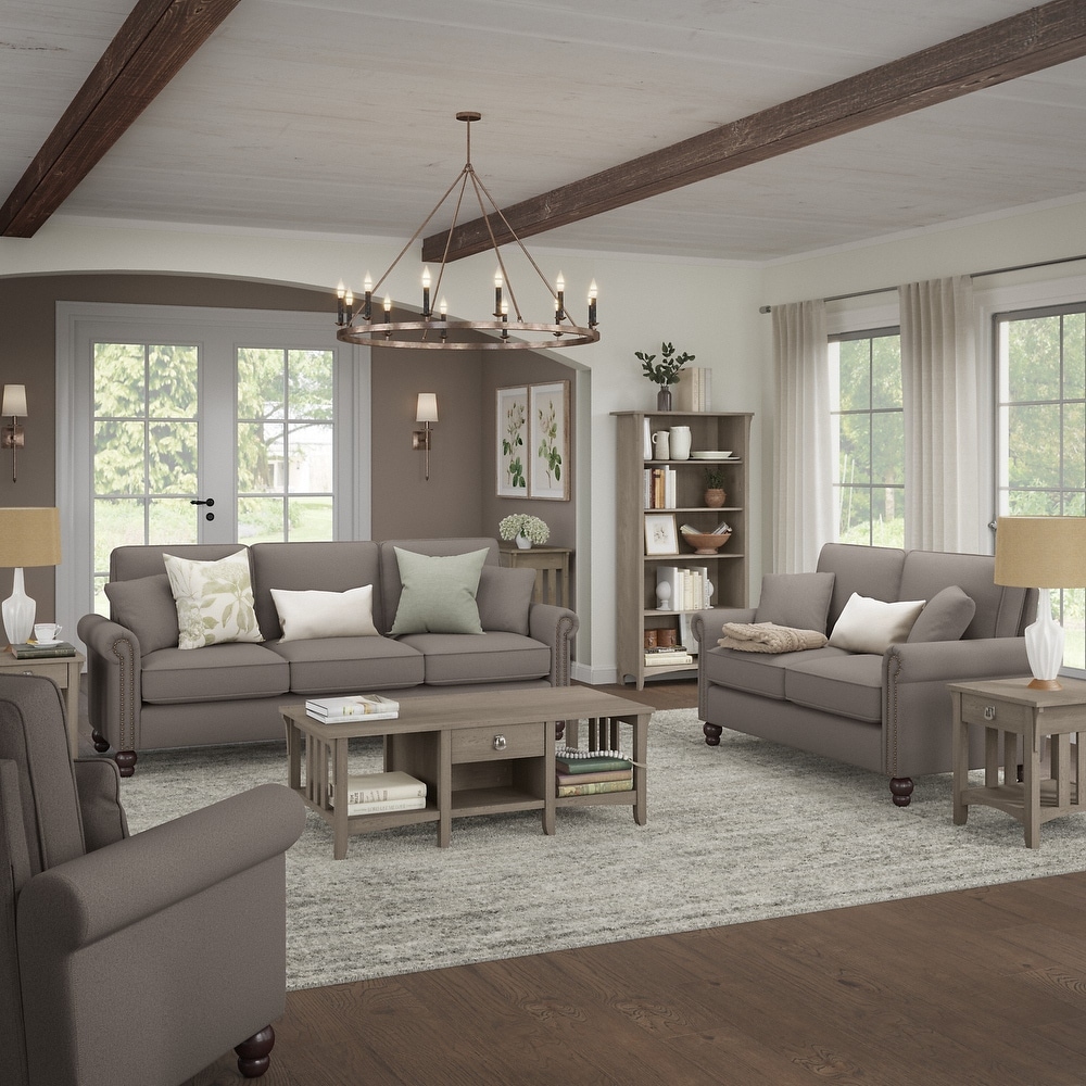 Coventry 113W U Shaped Sectional Couch by Bush Furniture