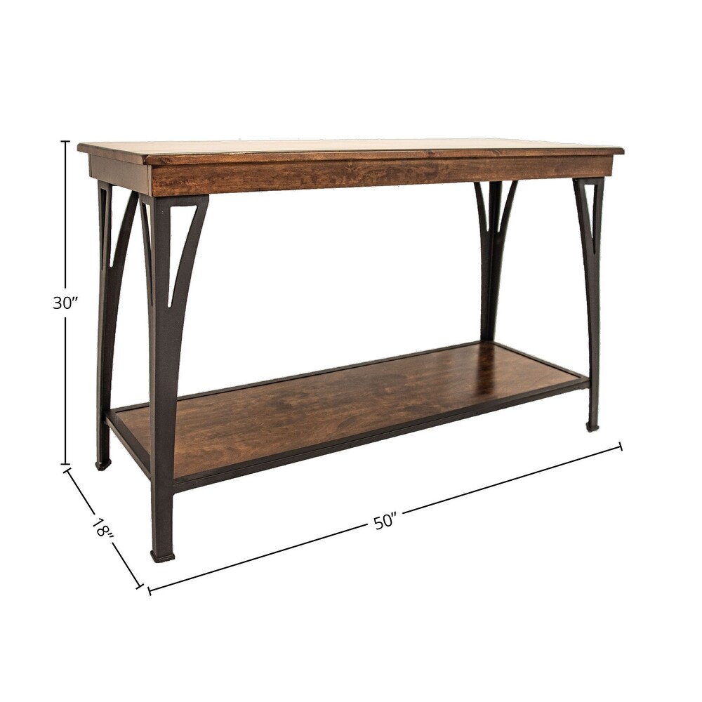 The District Copper Finish 1 shelf Sofa Table