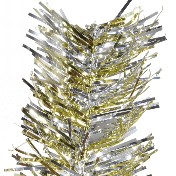 National Tree Company 7 ft. Champagne Gold Tinsel Tree