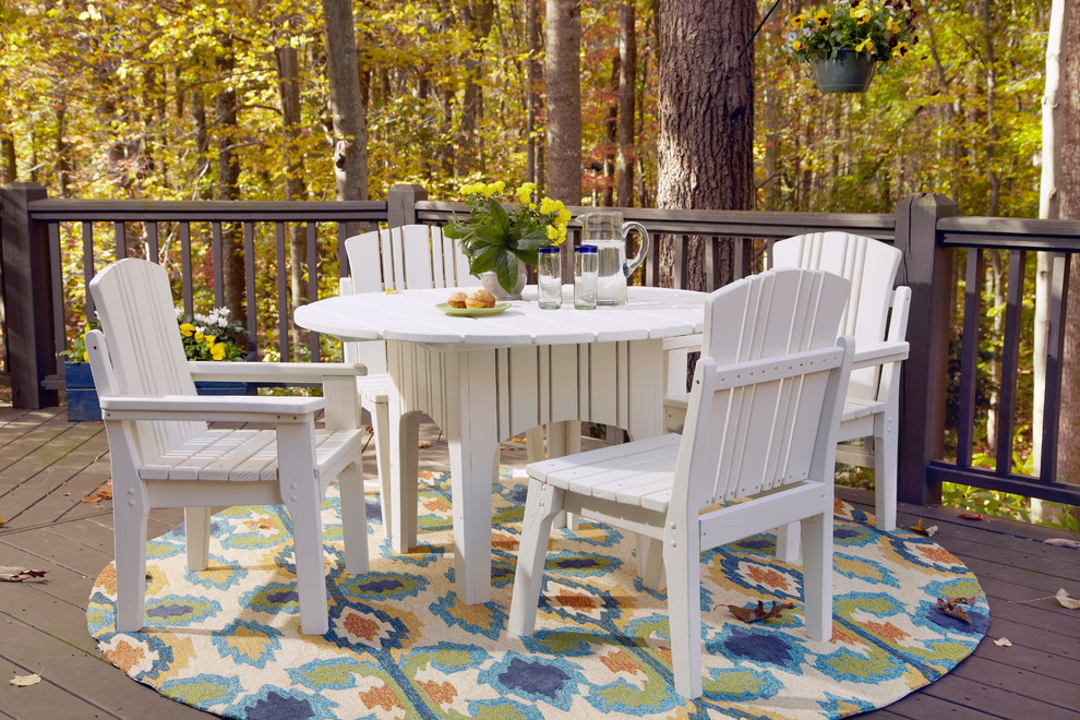 Carolina Preserves 48 quotRound Dining Table  Natural   Contemporary   Outdoor Dining Tables   by uwharrie chair  Houzz