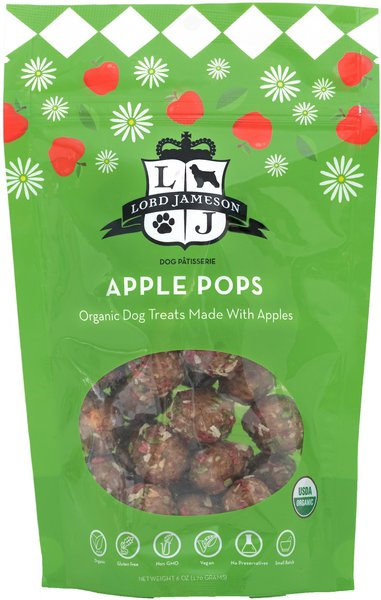 Lord Jameson Apple Pops Vegan Dog Treats， 6-oz bag