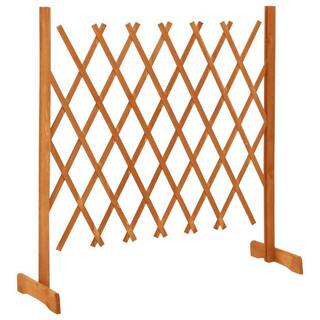 Afoxsos 47.2 in. W x 35.4 in. H Orange Firwood Garden Trellis Fence Decorative Fence HDDB1998