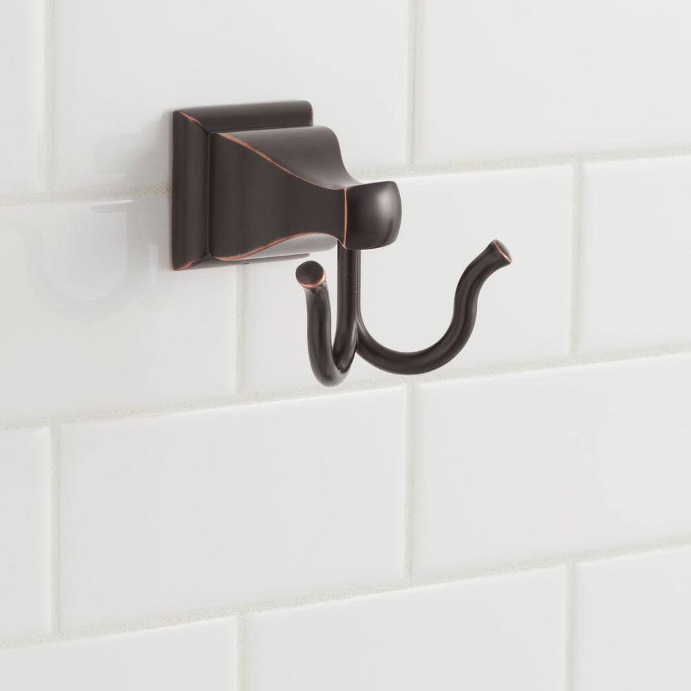 Glacier Bay Milner Double Robe Hook in Bronze 20120-2227H2