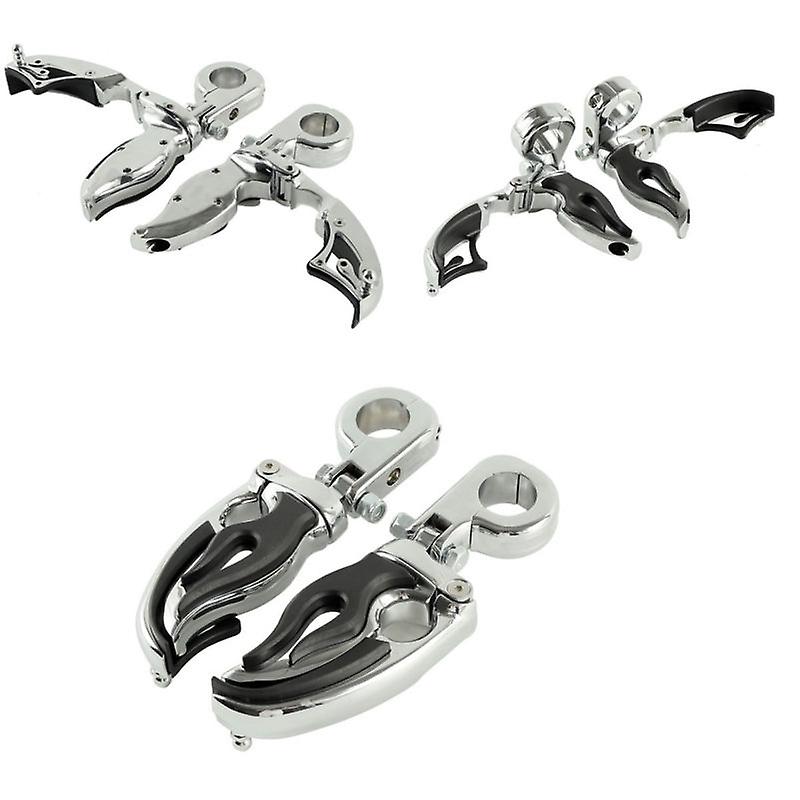 Born Pretty 1 Pair 32mm Engine Guard Flamin Switchblade Foot Pegs For Harley Honda Chopper