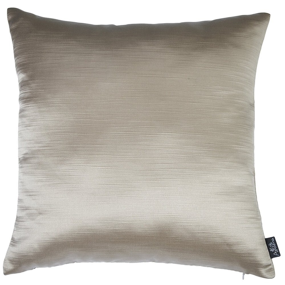 Porch   Den Bella Taupe Jacquard Throw Pillow Cover