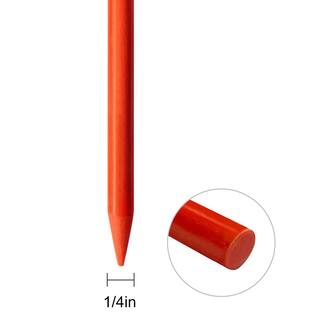 Ecostake Garden Stakes 4 ft. for Climbing Plants Supports Pole Rust-Free Plant Sticks Fence Post (100-Pack) Orange FS144OR100-WI