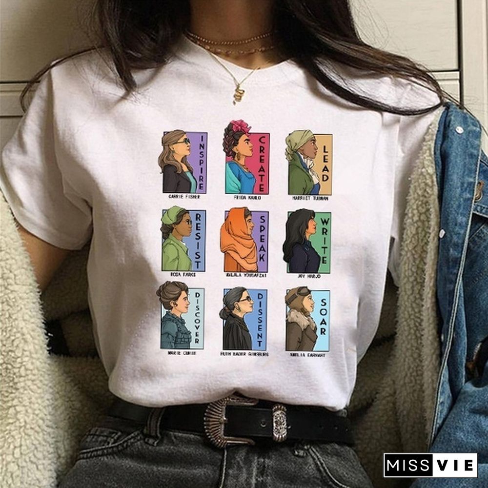 1Pcs Summer Fashion Cotton T-Shirt Pictures Of Nine Women Printed Loose Unisex Tee Shirt Steve Harrington Stranger Things 80S-90S T Shirt Men Tops Unisex Tees