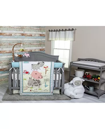 Trend Lab Farm Stack 4 Piece Crib Bedding Set