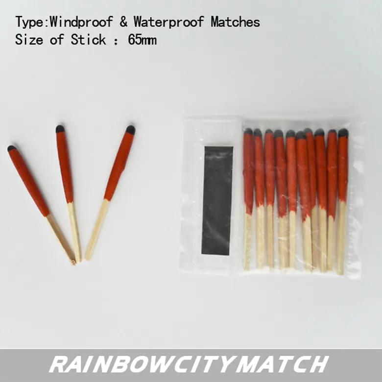 Wooden Windproof  Waterproof Match Outdoor Camping Hiking Survival  Storm proof Match