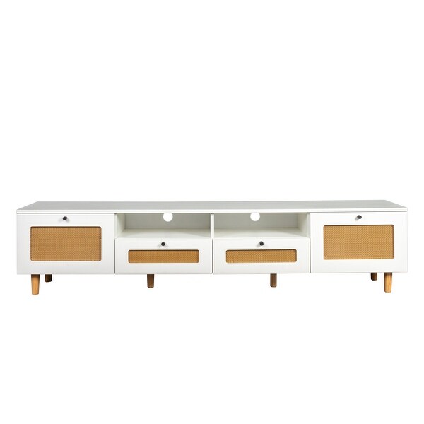 Wood Media Entertainment Center Console Table