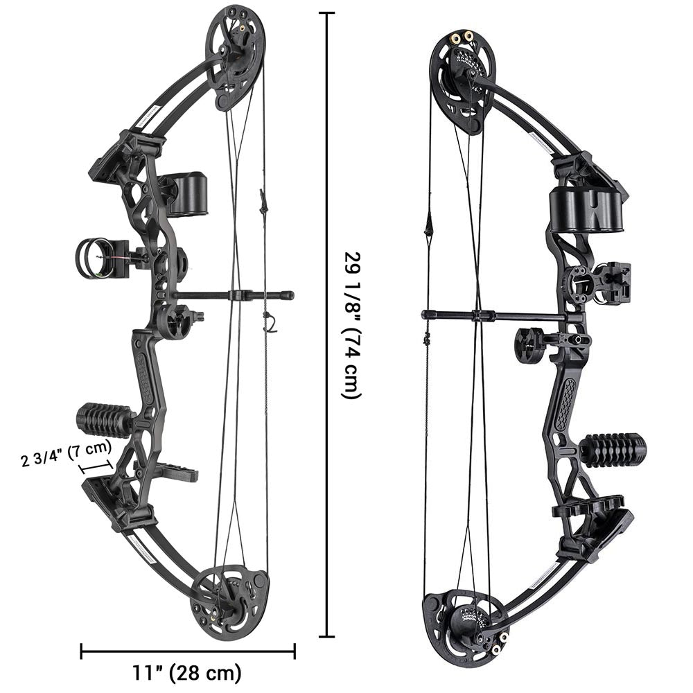 Yescom Compound Bow Kit Youth Archery Bow and 6 Carbon Arrows