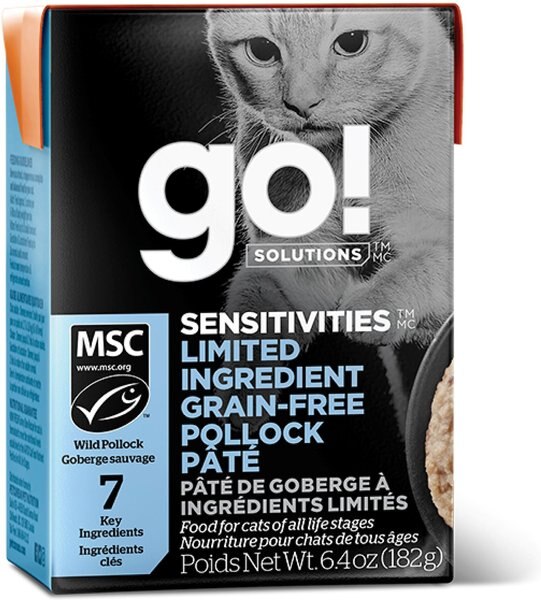 Go! SENSITIVITIES Limited Ingredient Grain-Free Pollock Pate Cat Food