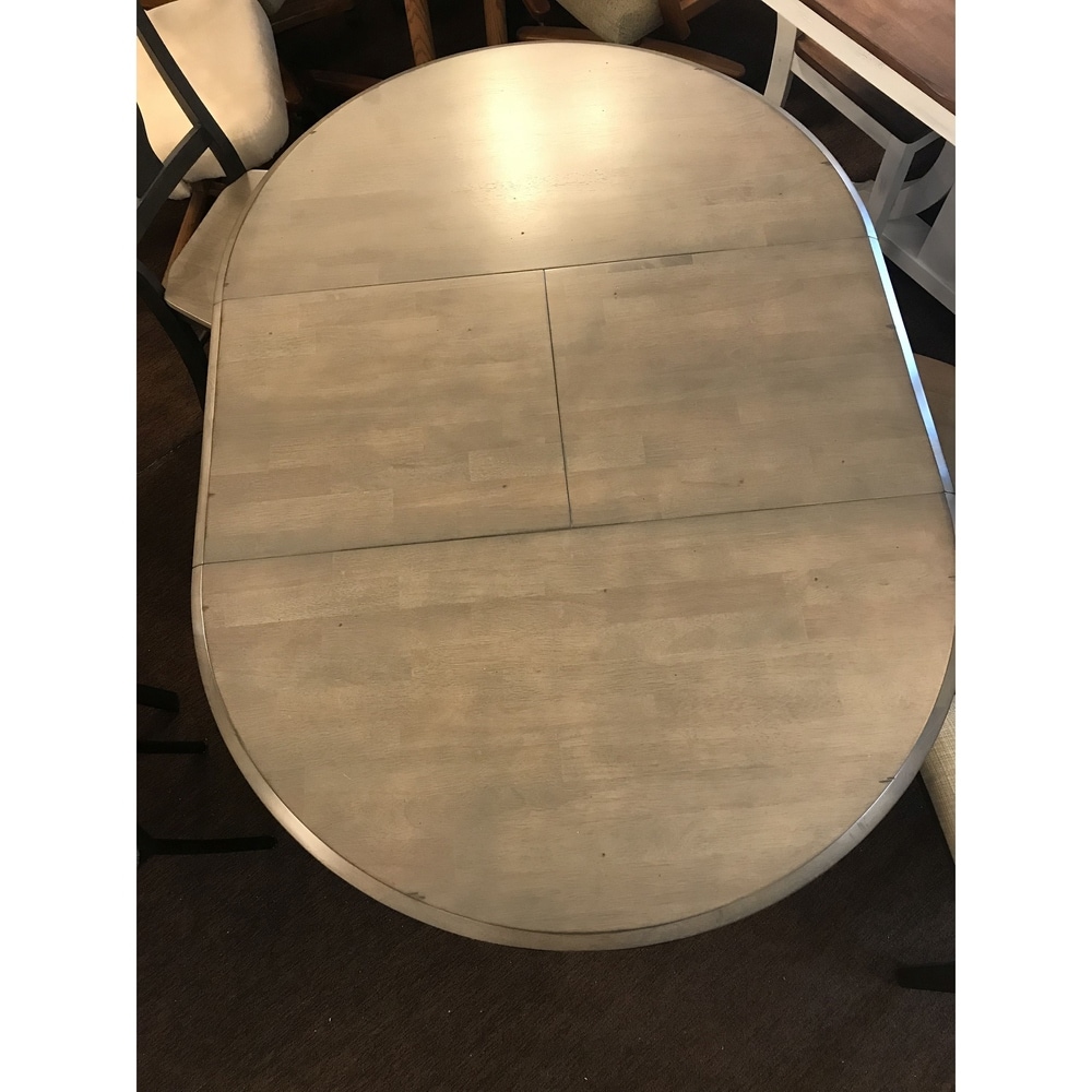 Iconic Furniture Company Antiqued Grey Stone/ Black Stone 42 x 42 x 60 inch Round Dining Table