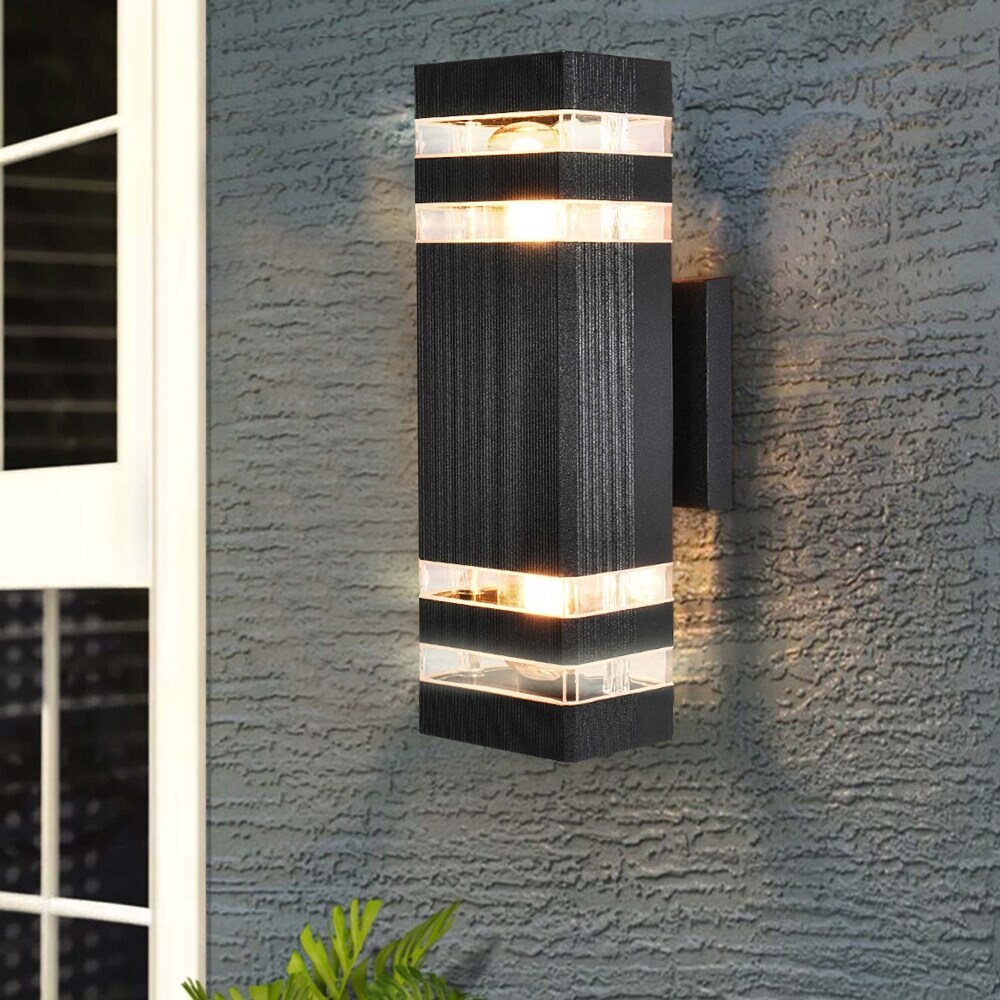 2  Light Modern Matte Black Dimmable 12.2 '' Outdoor Wall Sconce   4.3 In. W X 12.2 In. H