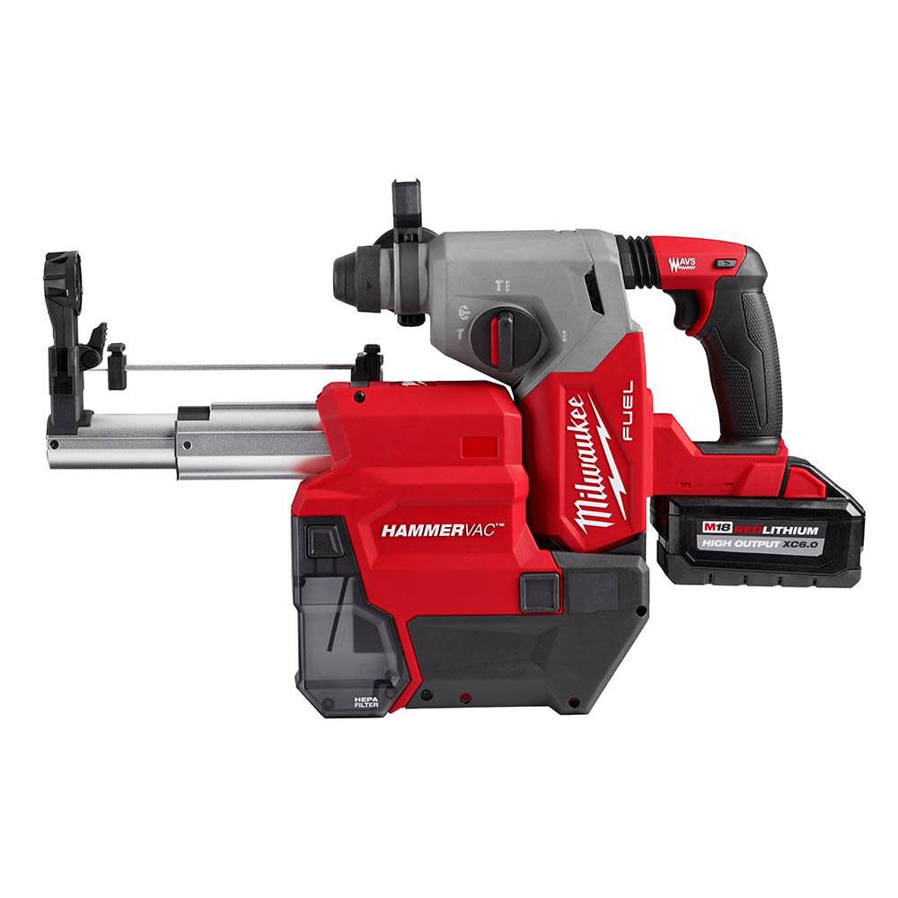 Milwaukee M18 FUEL Rotary Hammer 1" SDS Plus with Dust Extractor Kit 2912-22DE from Milwaukee