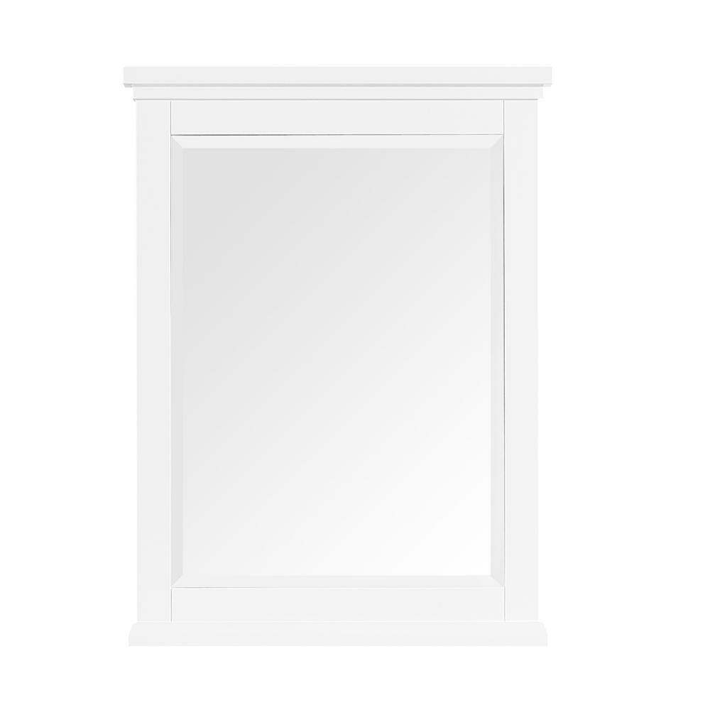 Home Decorators Collection Merryfield 24 in. W x 32 in. H Framed Wall Mounted Mirror in White 19112-M24-WT