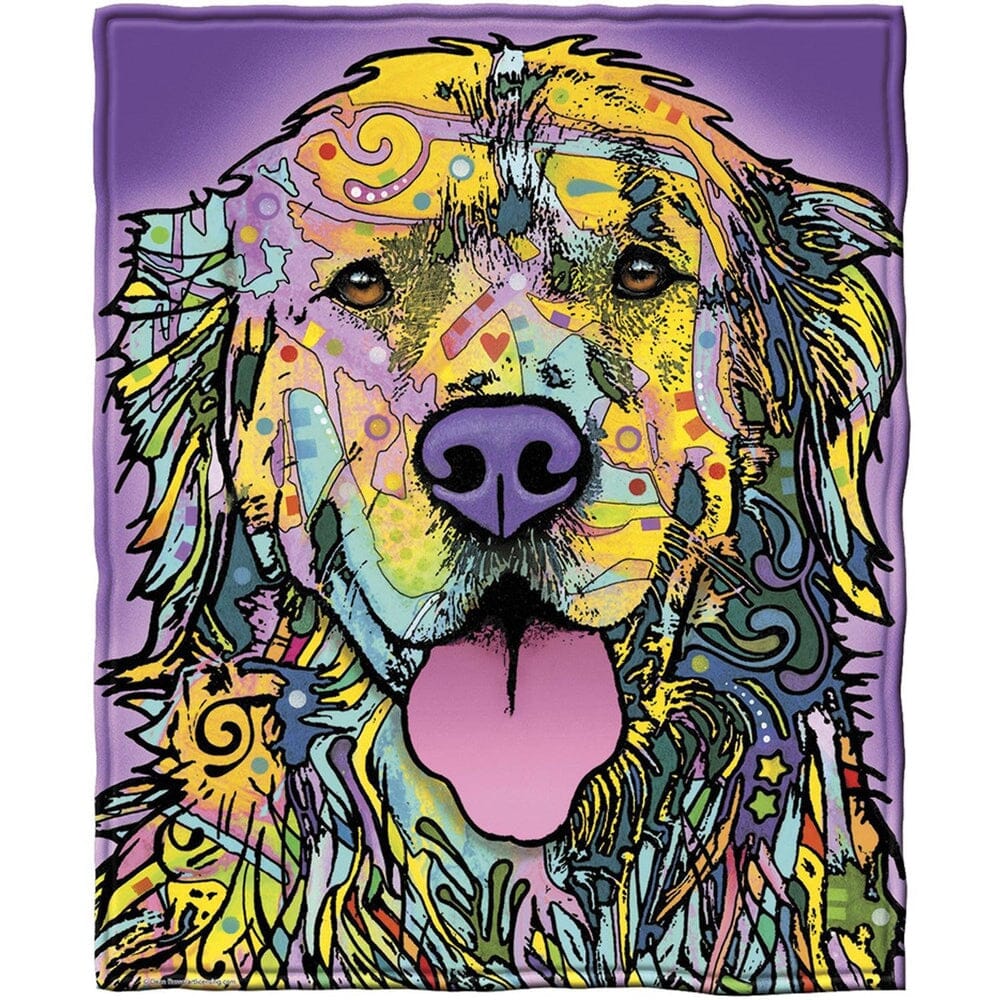 Golden Retriever Super Soft Plush Fleece Throw Blanket by Dean Russo