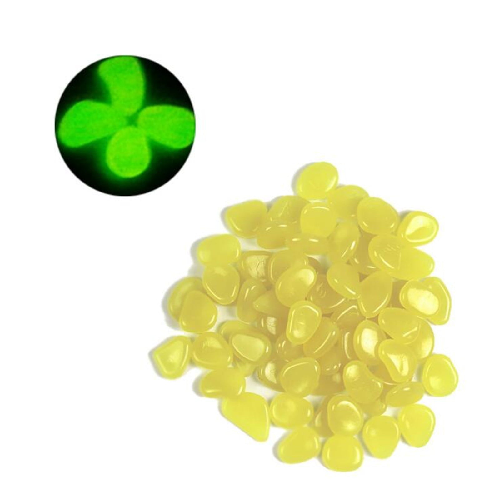 Puntoco Special Offers Clearance Glow In the Dark Pebbles Luminous Stones Rocks for Garden Aquariums Decoration Yellow