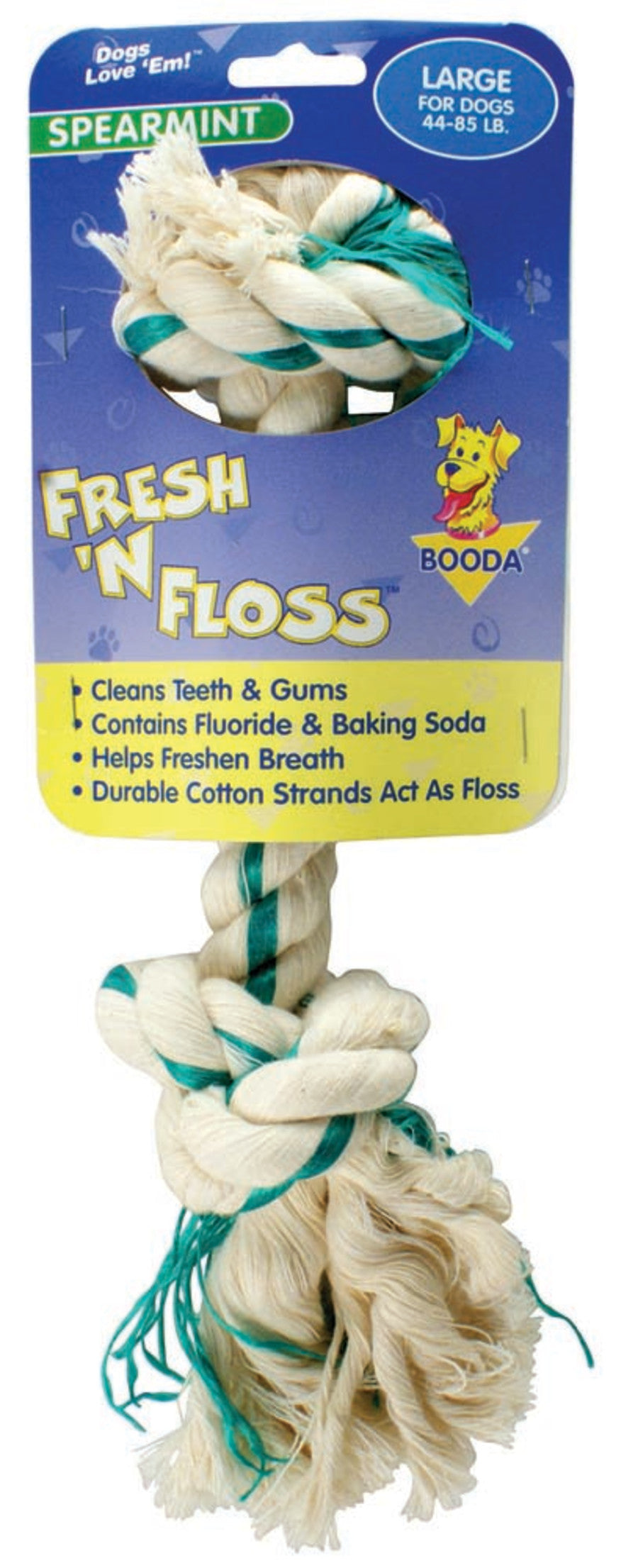 Booda Fresh N Floss 2-Knot Rope Bone Dog Toy