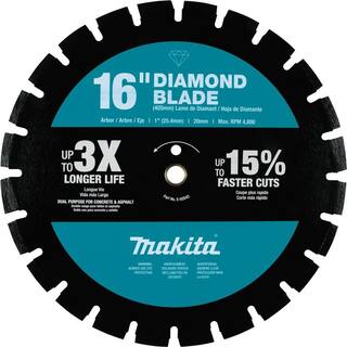 Makita 16 in. Diamond Blade Segmented Dual Purpose E-02543