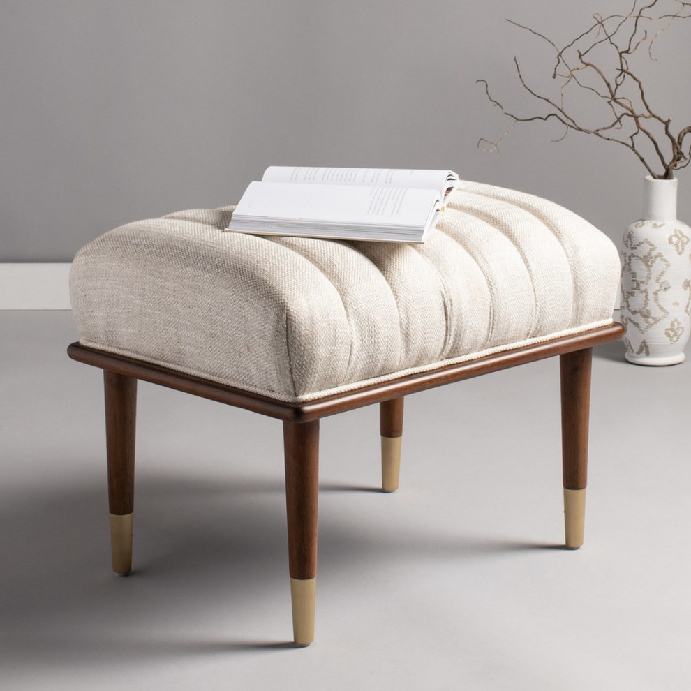 Connery Mid century Ottoman   Midcentury   Footstools And Ottomans   by AED Luxury Home Decor  Houzz