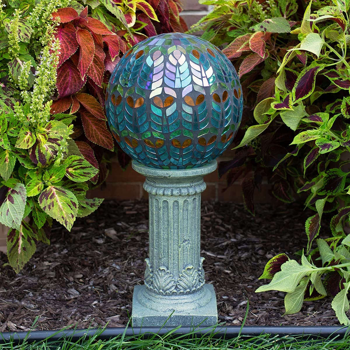 Echo Valley (#8269) Mediterrano Mosaic Globe Gazing Ball Yard Decor， 10