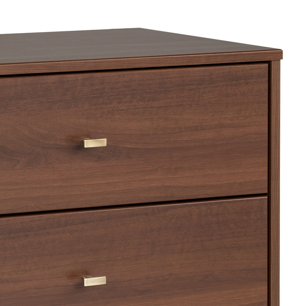 Prepac Milo Mid Century Modern 6 Drawer Double Dresser for Bedroom  Chest of Drawers  Contemporary Bedroom Furniture