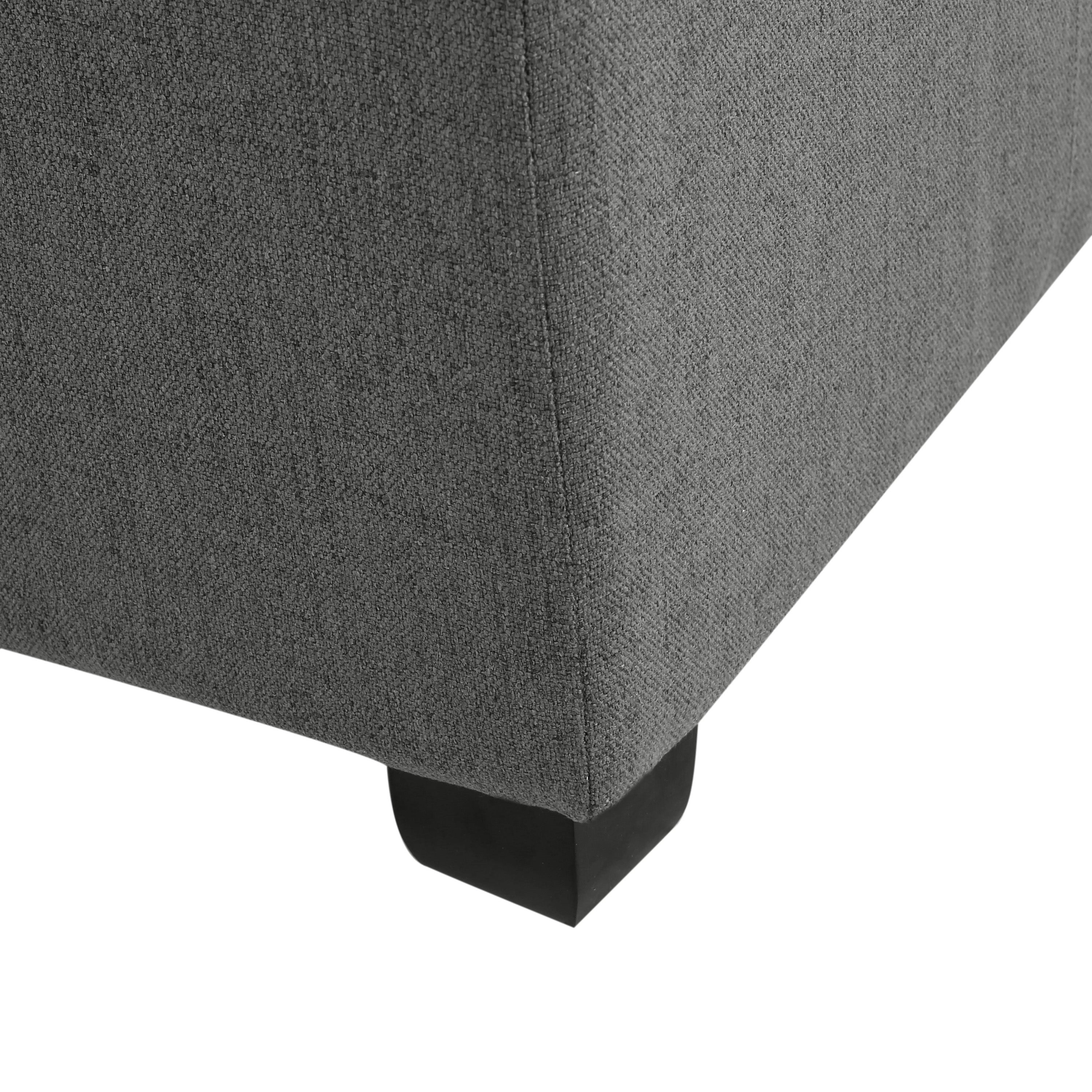 Carlyle Square Tufted Fabric Storage Ottoman Coffee Table