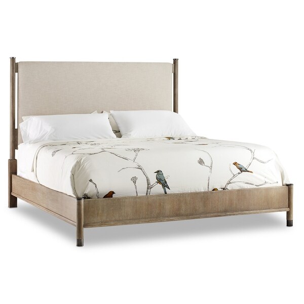 Hooker Furniture King Rubberwood Upholstered Panel Bed Frame from the - - 30387872