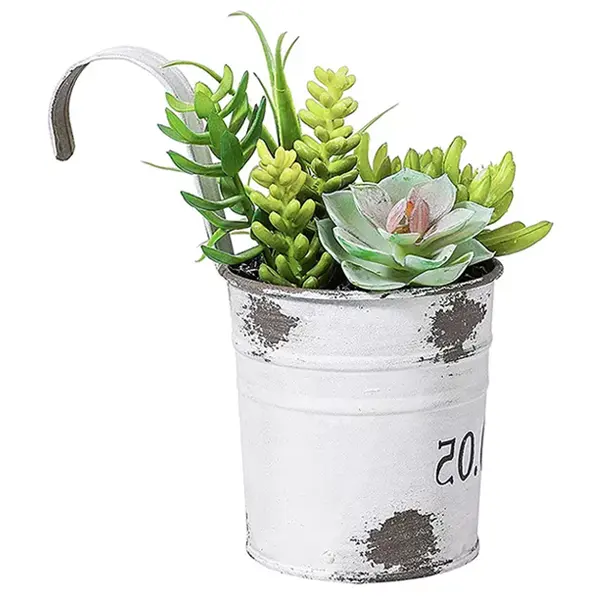 Wholesale cheap vintage hanging flower pot succulent pot bucket cactus planter pot plant container decor garden